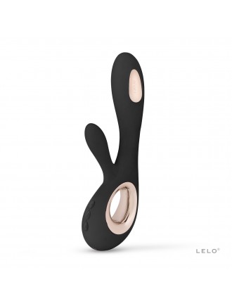 Вібратор-кролик LELO Soraya Wave Black, манливі рухи стовбура