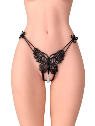 Трусики з перлинами Fashion Secret Natasha Black
