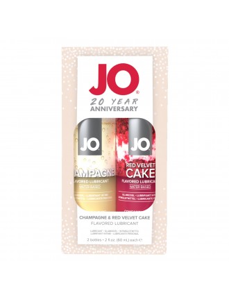 Набір смакових змазок System JO Champagne & Red Velvet Cake (2×60 мл), Limited Edition