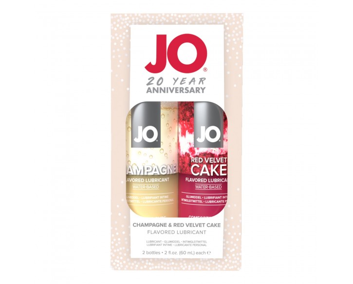 Набір смакових змазок System JO Champagne & Red Velvet Cake (2×60 мл), Limited Edition