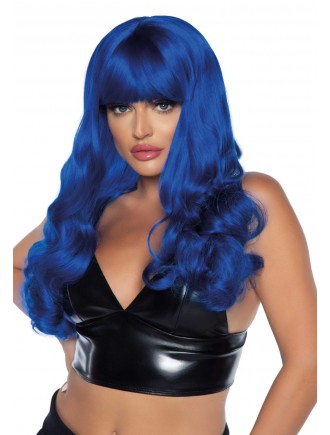 Хвиляста перука Leg Avenue Misfit Long Wavy Wig Blue, довга, реалістичний вигляд, 61 см