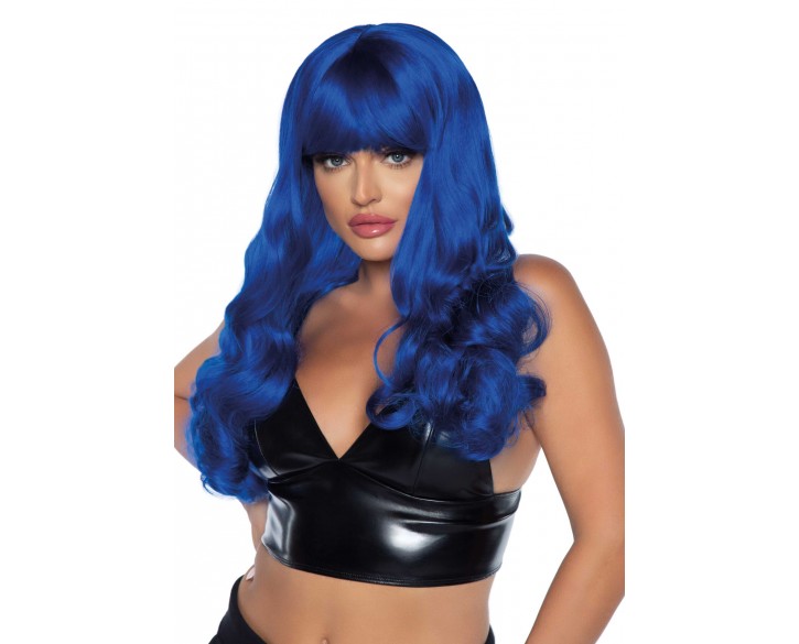 Хвиляста перука Leg Avenue Misfit Long Wavy Wig Blue, довга, реалістичний вигляд, 61 см