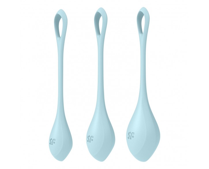 Набір йоні намистин Satisfyer Yoni Power 2 Light Blue, диаметр 2-2,5-3см, вес 22-44-73гр