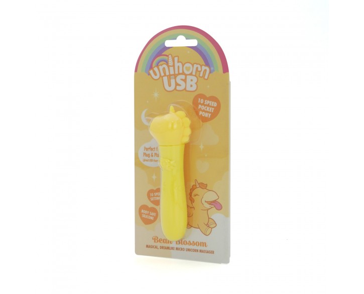Вібратор-єдиноріжка Unihorn USB Bullet – Bean Blossom, віброкуля, USB-зарядка, 10 режимів