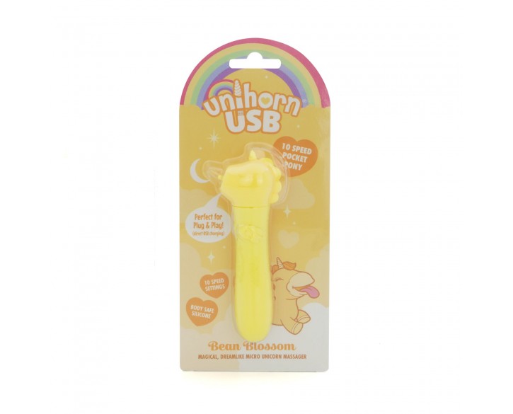 Вібратор-єдиноріжка Unihorn USB Bullet – Bean Blossom, віброкуля, USB-зарядка, 10 режимів