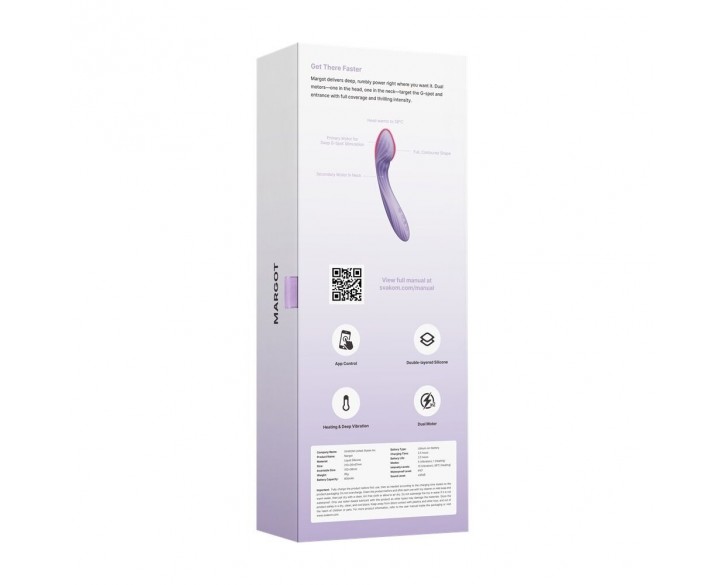 Смарт-вібратор для точки G Svakom Margot, 2 мотори, підігрів
