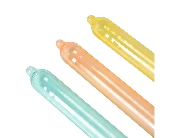 Презервативи Recare Color Fruit Flavour Condoms 12 шт, аромати: м'ята, банан, полуниця