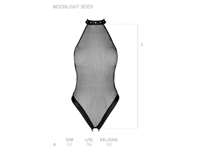 Боді-халтер з відкритим доступом Passion MOONLIGHT BODY L/XL black