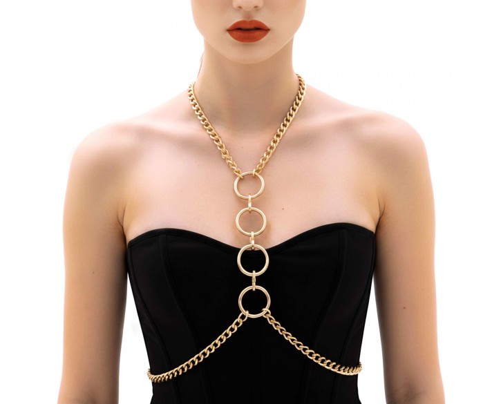 Металева портупея Art of Sex - Mango, колір золото, XS-2XL