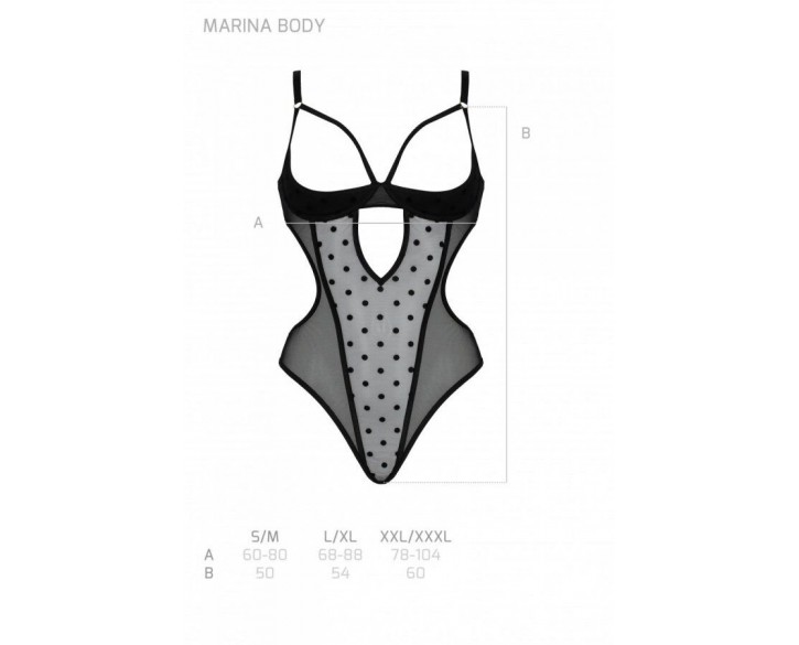 Боді MARINA BODY black S/M - Passion