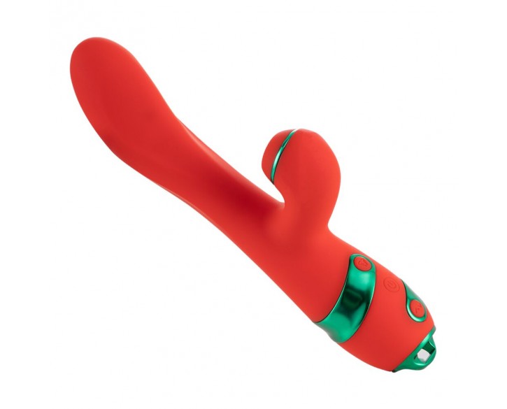 Вібратор-кролик з флогером LOCKINK SEVANDA Whip Vibrating Massage Wand - Red & Green