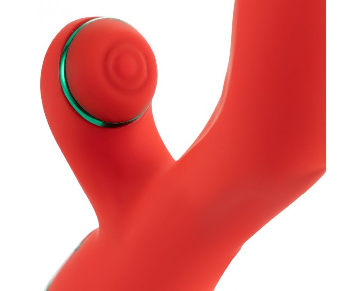 Вібратор-кролик з флогером LOCKINK SEVANDA Whip Vibrating Massage Wand - Red & Green