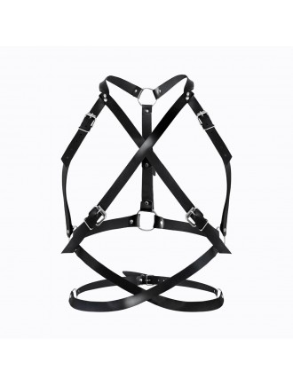 Портупея жіноча Art of Sex - Agnessa Leather harness, Чорний L-2XL