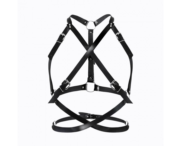 Портупея жіноча Art of Sex - Agnessa Leather harness, Чорний L-2XL