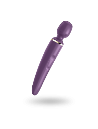 Вібромасажер Satisfyer Wand-er Woman (Purple/Gold) водонепроникний, потужний, розмір XXL