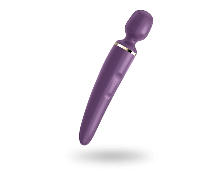 Вібромасажер Satisfyer Wand-er Woman (Purple/Gold) водонепроникний, потужний, розмір XXL