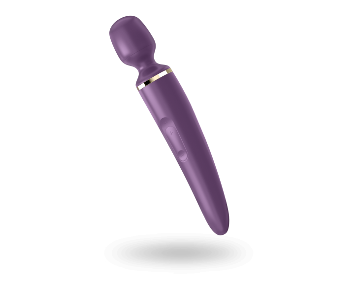 Вібромасажер Satisfyer Wand-er Woman (Purple/Gold) водонепроникний, потужний, розмір XXL