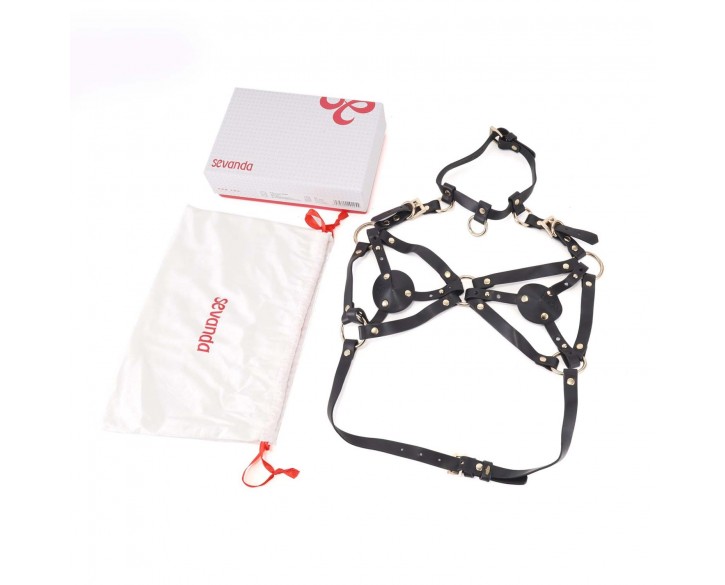 Портупея на груди LOCKINK SEVANDA Queen Chest Harness with Removable Bra