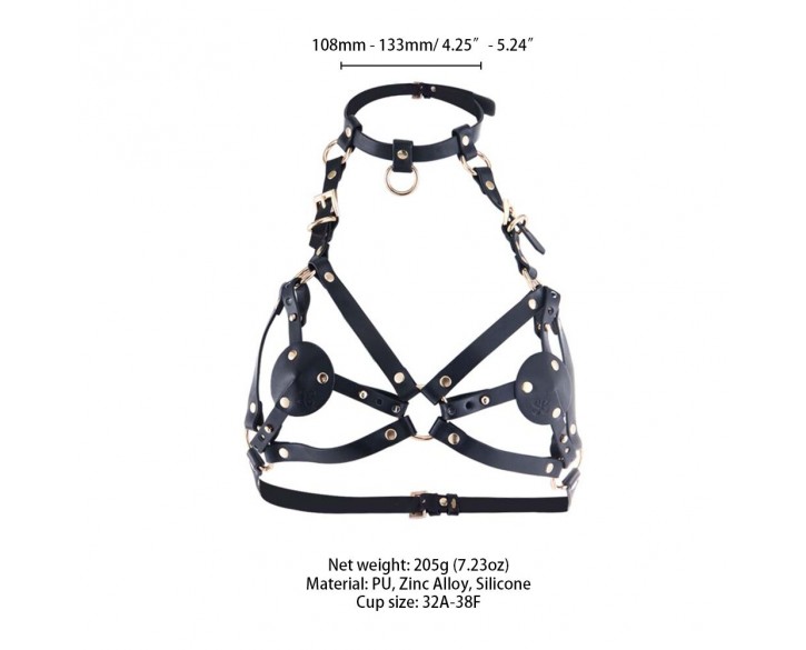 Портупея на груди LOCKINK SEVANDA Queen Chest Harness with Removable Bra