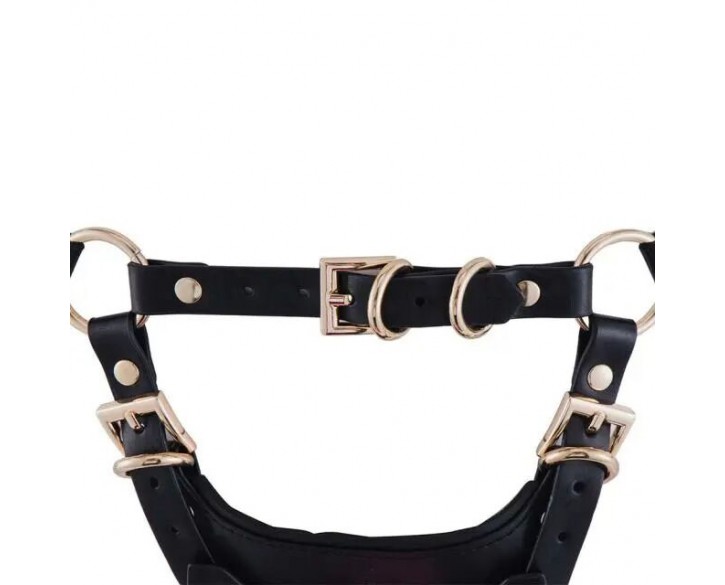 Сбруя зі страпоном LOCKINK SEVANDA Queen Sheba Set with Golden Dildo