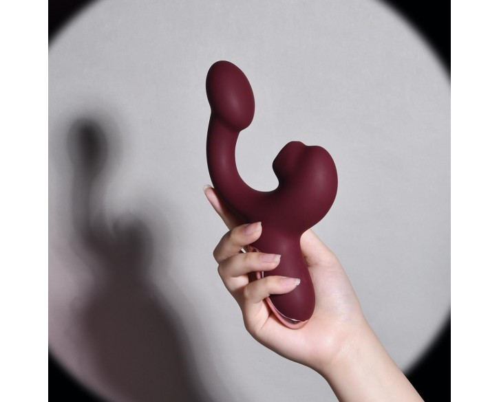 Смарт-вібратор Magic Motion Ponder Red, подвійна стимуляція, віброяйце+язичок для клітора