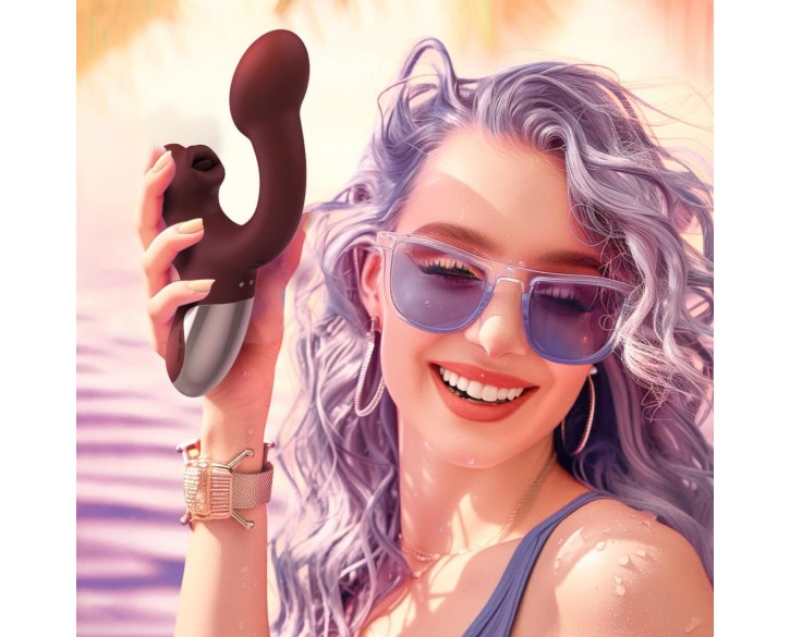 Смарт-вібратор Magic Motion Ponder Red, подвійна стимуляція, віброяйце+язичок для клітора