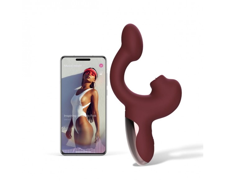 Смарт-вібратор Magic Motion Ponder Red, подвійна стимуляція, віброяйце+язичок для клітора