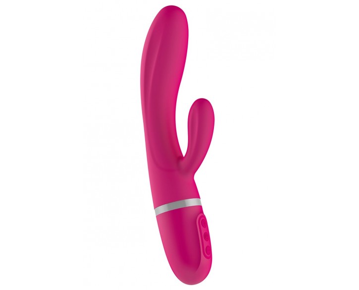 Вібратор-кролик Liebe Bend It Plus Cerise, гнучкий, 2 мотори, 10 режимів