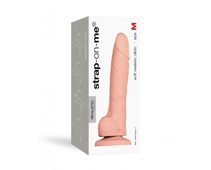 Реалістичний фалоімітатор Strap-On-Me SOFT REALISTIC DILDO Vanilla - Size M