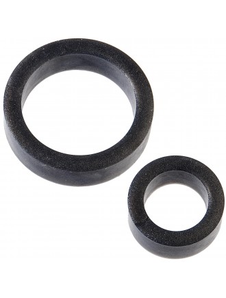 Набір ерекційних кілець Doc Johnson Platinum Premium Silicone — The C-Rings — Charcoal