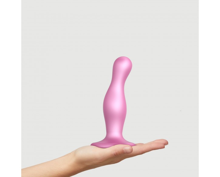 Насадка для страпона Strap-On-Me Dildo Plug Curvy Rose Dragee Metallic M