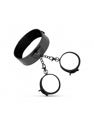 Наручники с повідцем Bedroom Fantasies Collar & Wrist - Black