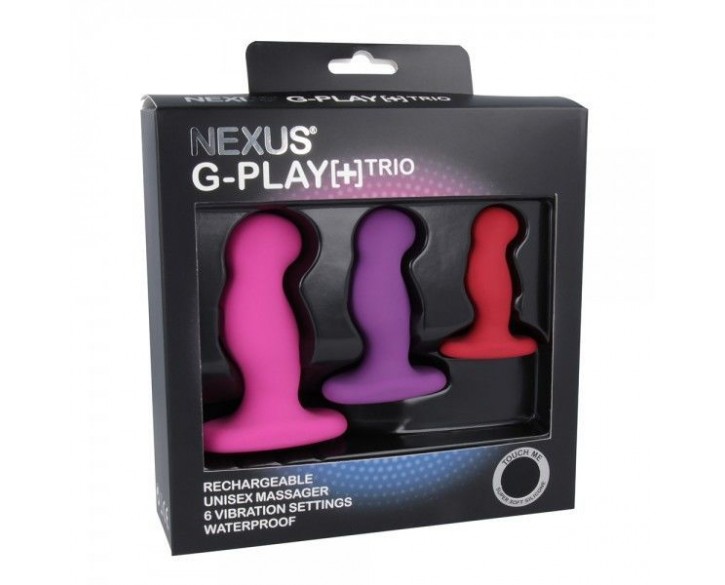 Набір вібромасажерів простати Nexus G-Play Trio Plus, макс діаметр 2,3-3,0-3,5 см, для новачків