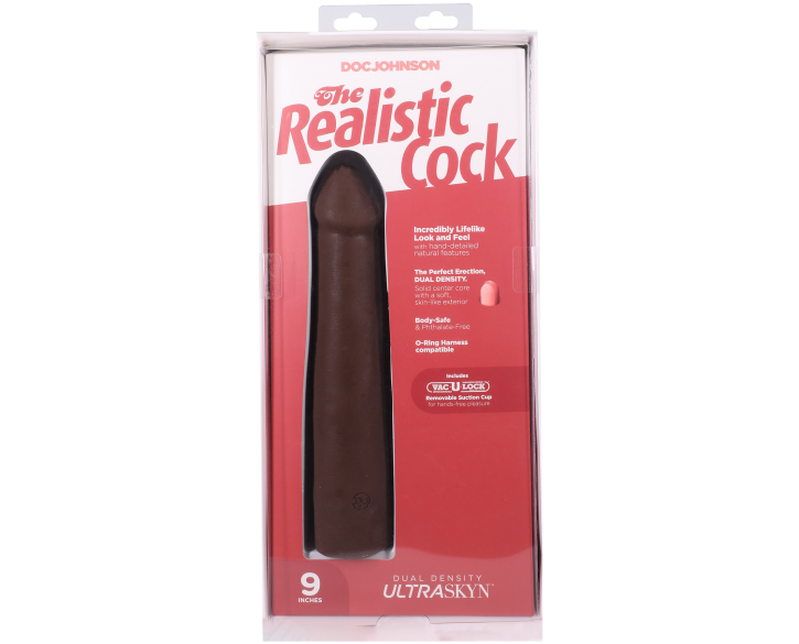 Фалоімітатор Doc Johnson The Realistic Cock ULTRASKYN - 9 Inch Chocolate