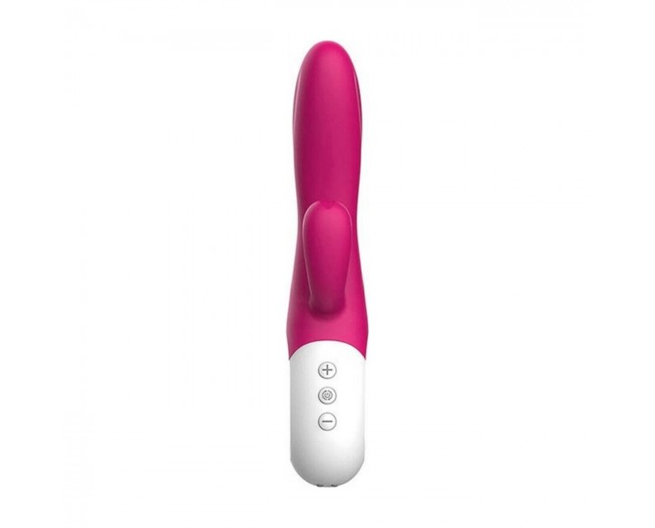 Вібратор-кролик Liebe Bend It Plus Rechargeable Cerise, гнучкий, 2 мотори, 10 режимів