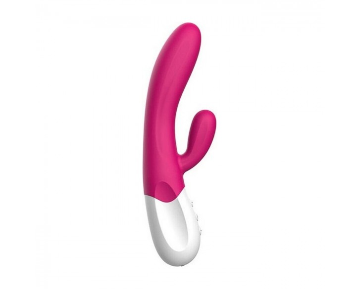 Вібратор-кролик Liebe Bend It Plus Rechargeable Cerise, гнучкий, 2 мотори, 10 режимів