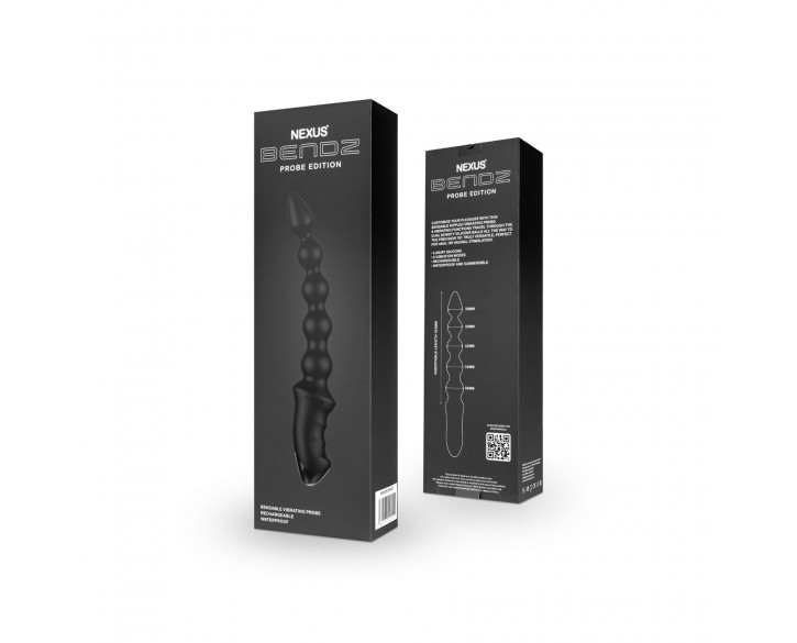 Анальний вібратор-намисто Nexus BENDZ Bendable Vibrator Probe Edition, ефект пам’яті форми