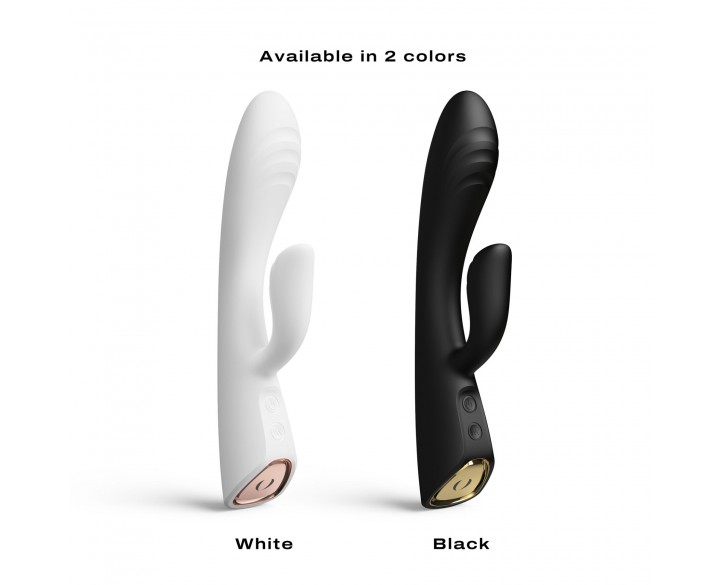 Вібратор-кролик з підігрівом Dorcel FLEXI RABBIT WHITE, гнучкий стовбур