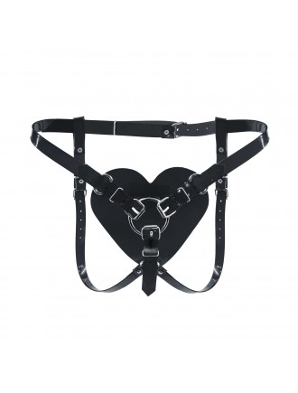 Трусики Серце для страпону Feral Feelings - Hearts Strap-on Belt Black