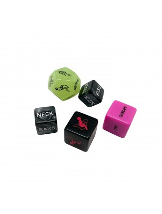 Набір кубиків Wooomy Ooo 5 Dice Set (EN): місця та пози для сексу, інтимні дії та частини тіла