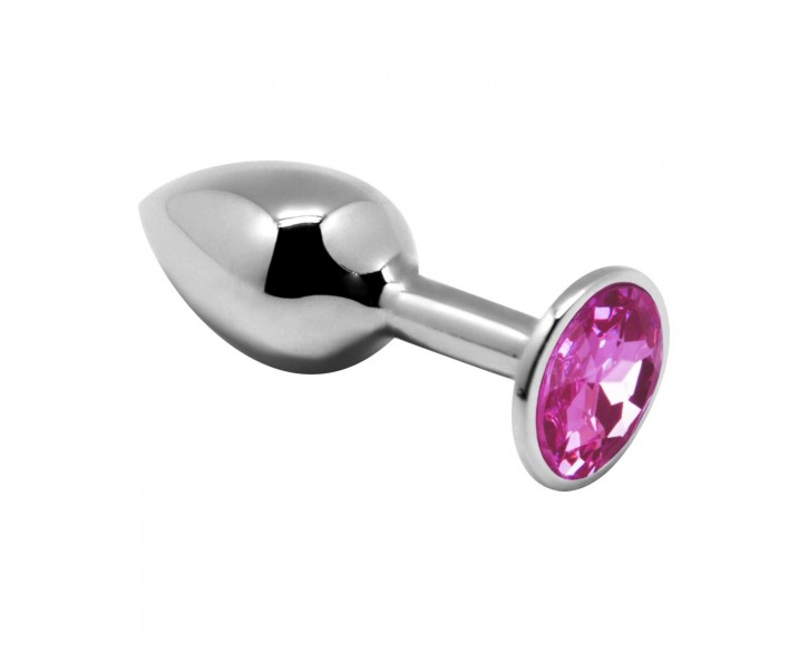 Металева анальна пробка з кристалом Alive Mini Metal Butt Plug Pink L