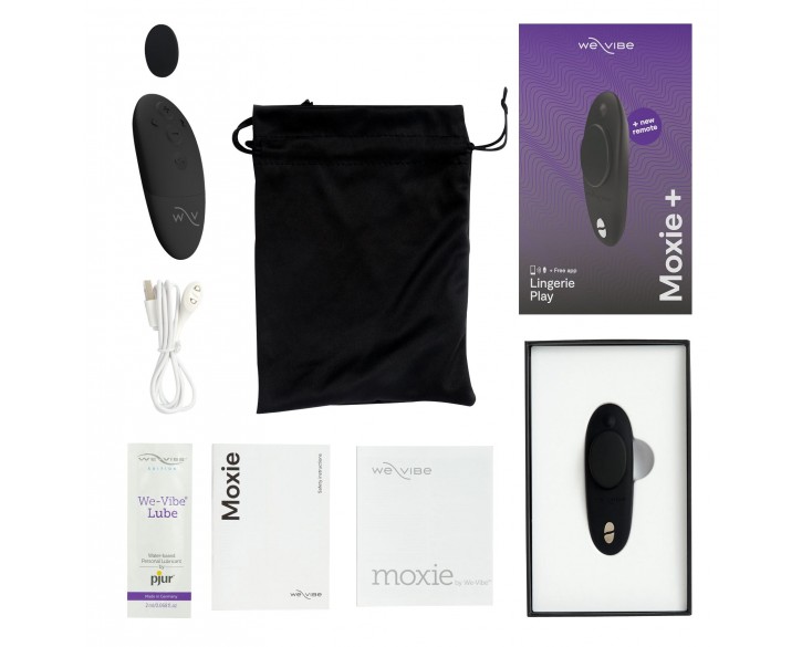 Смарт-вібратор у трусики We-Vibe Moxie+ Satin Black, оновлений пульт ДК