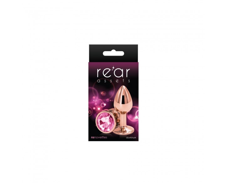 Анальна пробка NS Novelties Rear Assets - Rose Gold - Small - Pink