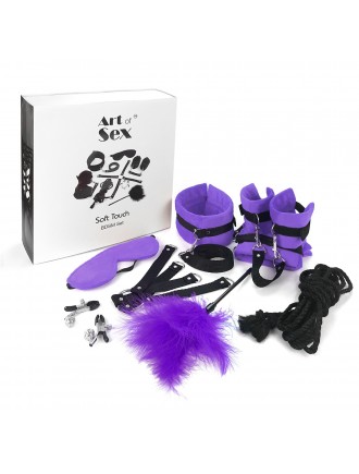 Набір БДСМ Art of Sex - Soft Touch BDSM Set, 9 предметів, Фіолетовий