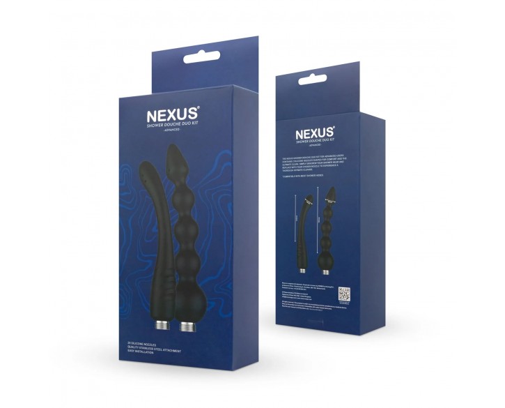 Набір насадок для анального душу Nexus ADVANCED Shower Douche Duo Kit - Black