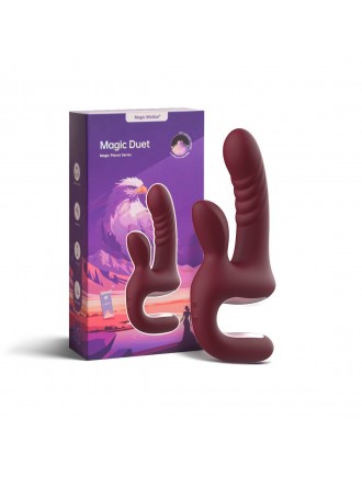 Смарт-пульсатор Magic Motion Magic Duet Bordeaux, 10 режимів пульсацій, 10 режимів вибрації