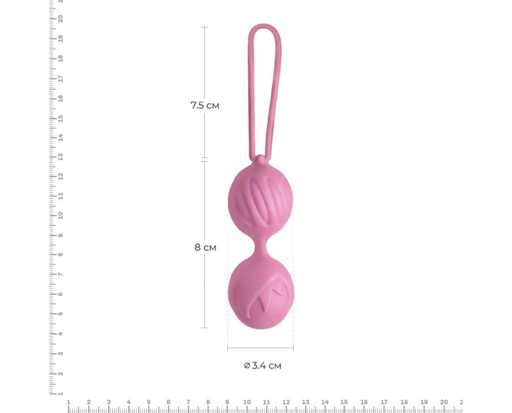 Вагінальні кульки Adrien Lastic Geisha Lastic Balls Mini Pink (S), діаметр 3,4 см, маса 85 г