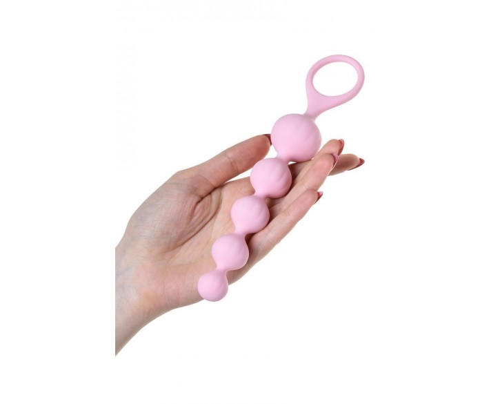 Набір анальних бус Satisfyer Beads Colored, силікон , макс. діаметр 3,3 см і 3,5 см