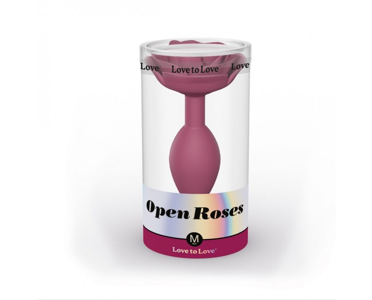 Силіконова анальна пробка Love To Love OPEN ROSES M SIZE - PLUM STAR