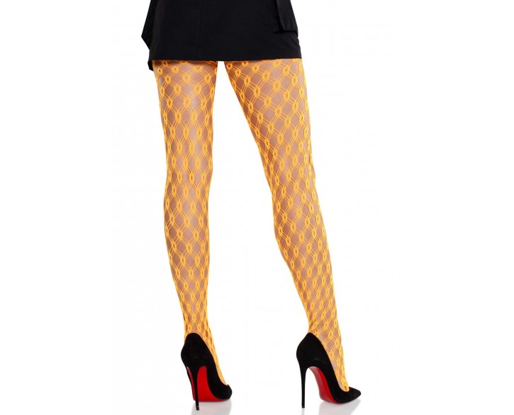 Колготки Leg Avenue Eyelet Net Tights Neon Orange One Size